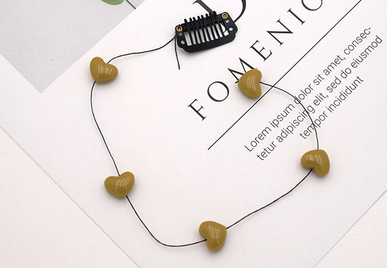 Heart Detail Hair Extension Hair Clip