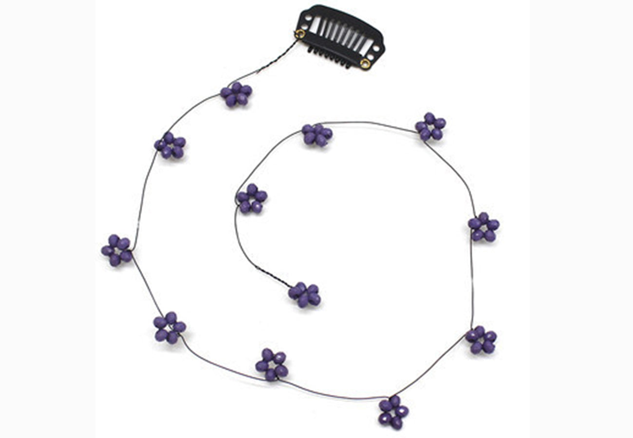 Beaded Flower Hair Extension Hair Clip