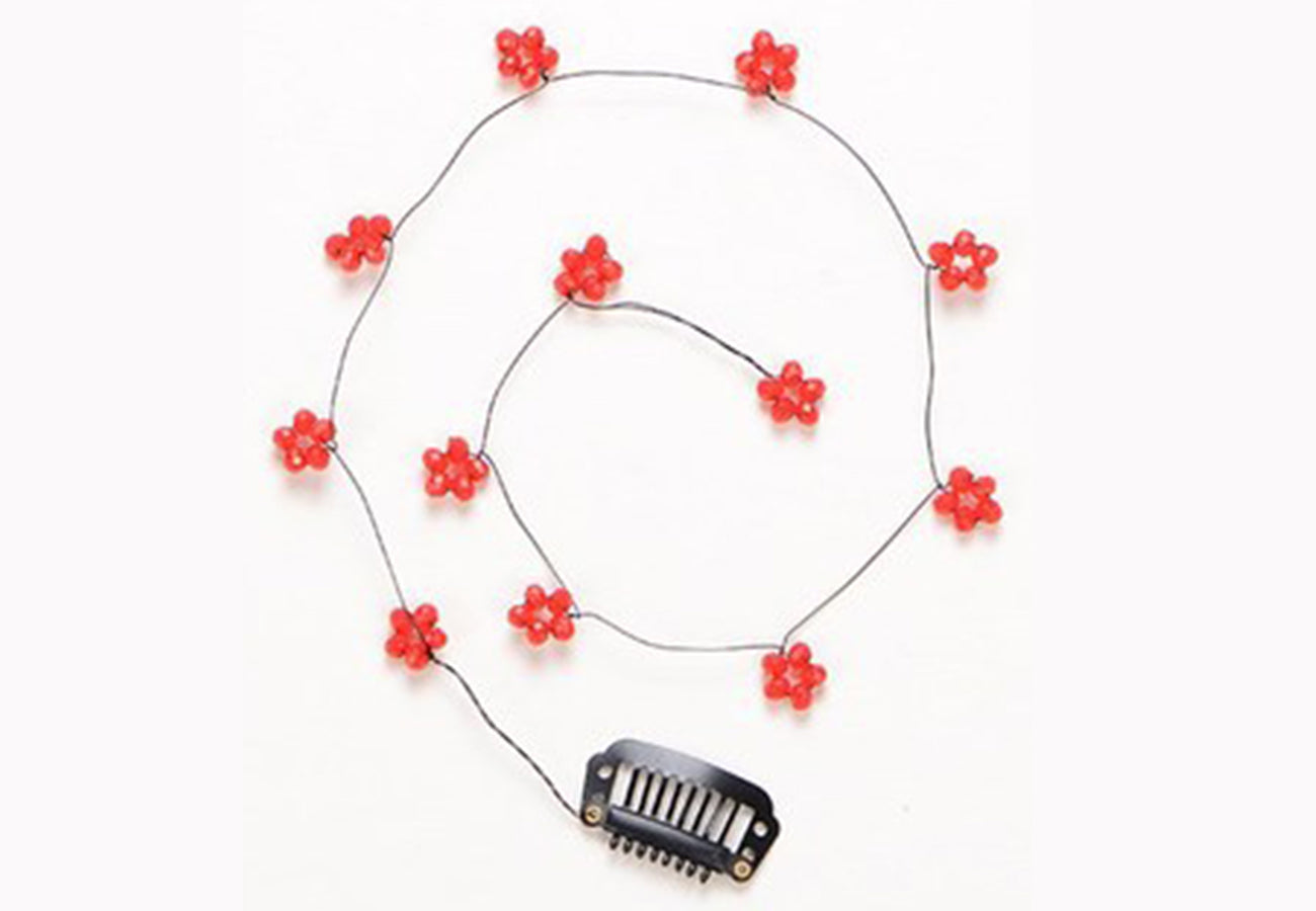 Beaded Flower Hair Extension Hair Clip