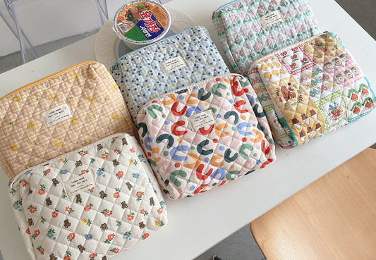 Multicolor Printed Quilt Pouch