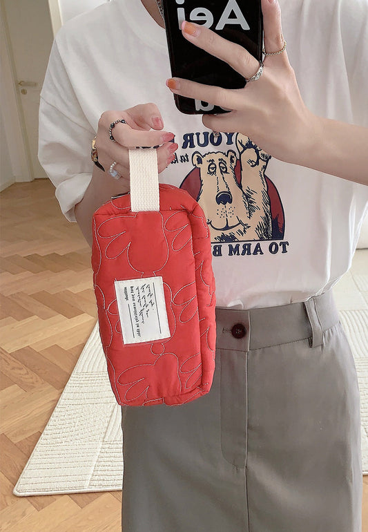 Contrast Bunny Stitch Pouch