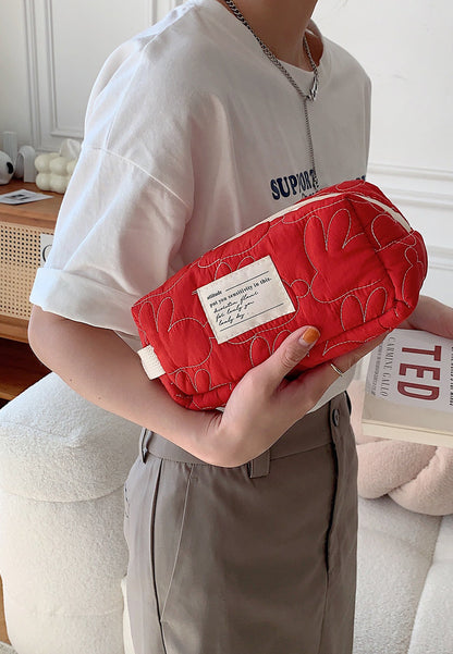 Contrast Bunny Stitch Pouch