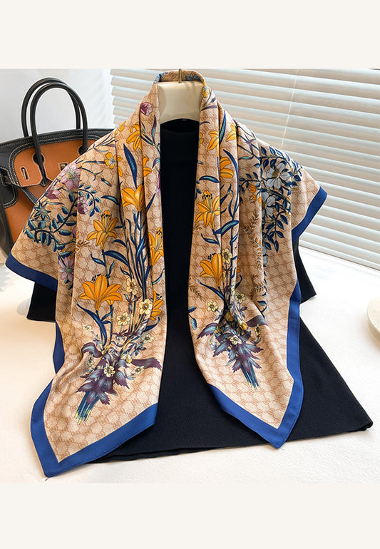 Multicolor Floral Pattern Scarf
