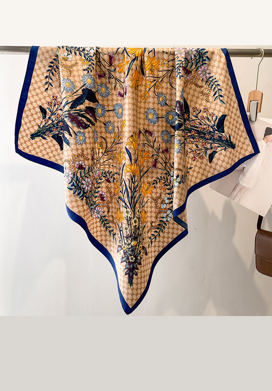 Multicolor Floral Pattern Scarf