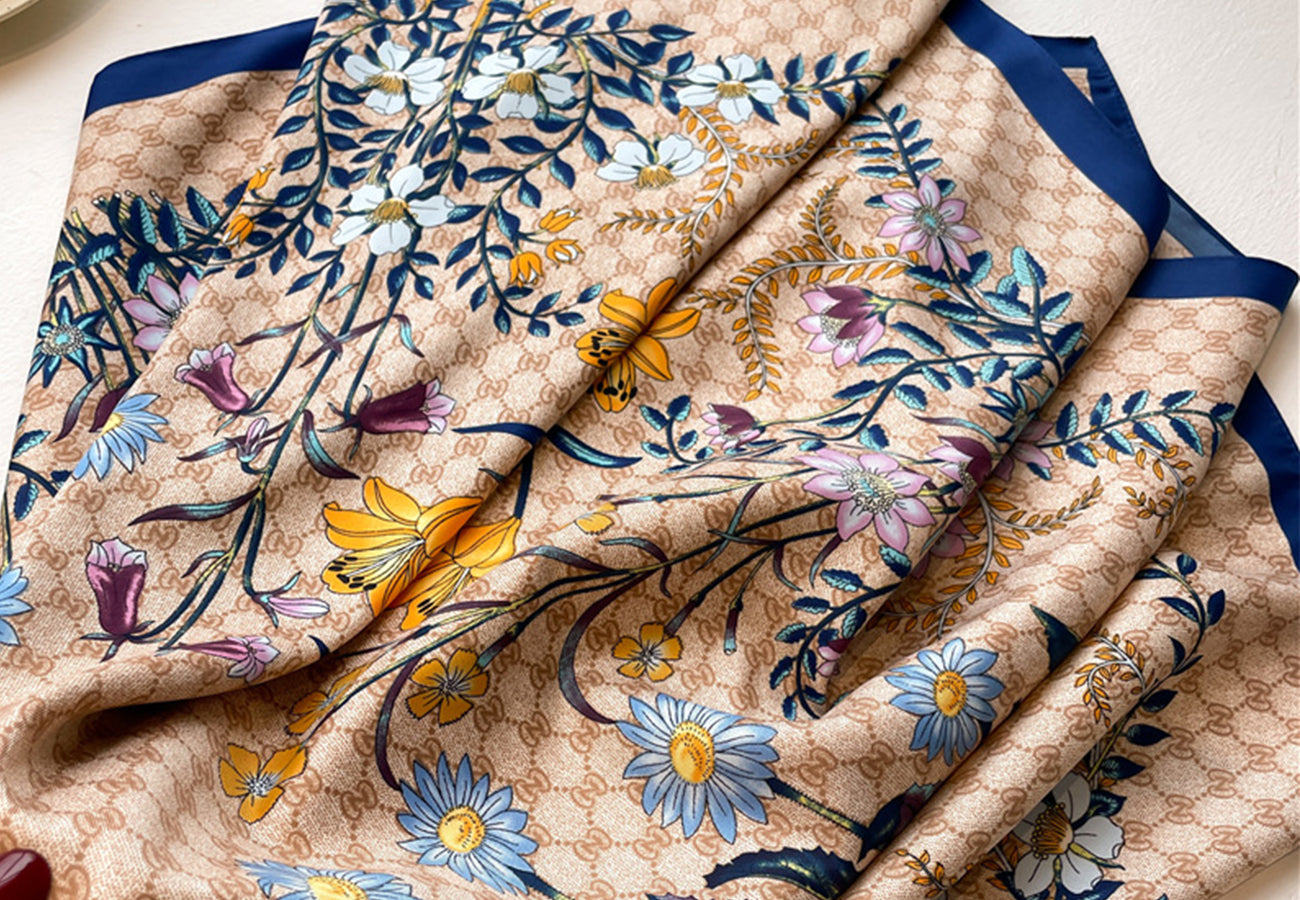 Multicolor Floral Pattern Scarf