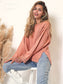 Knit Patch Pocket Sweater Oversized