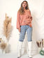 Knit Patch Pocket Sweater Oversized