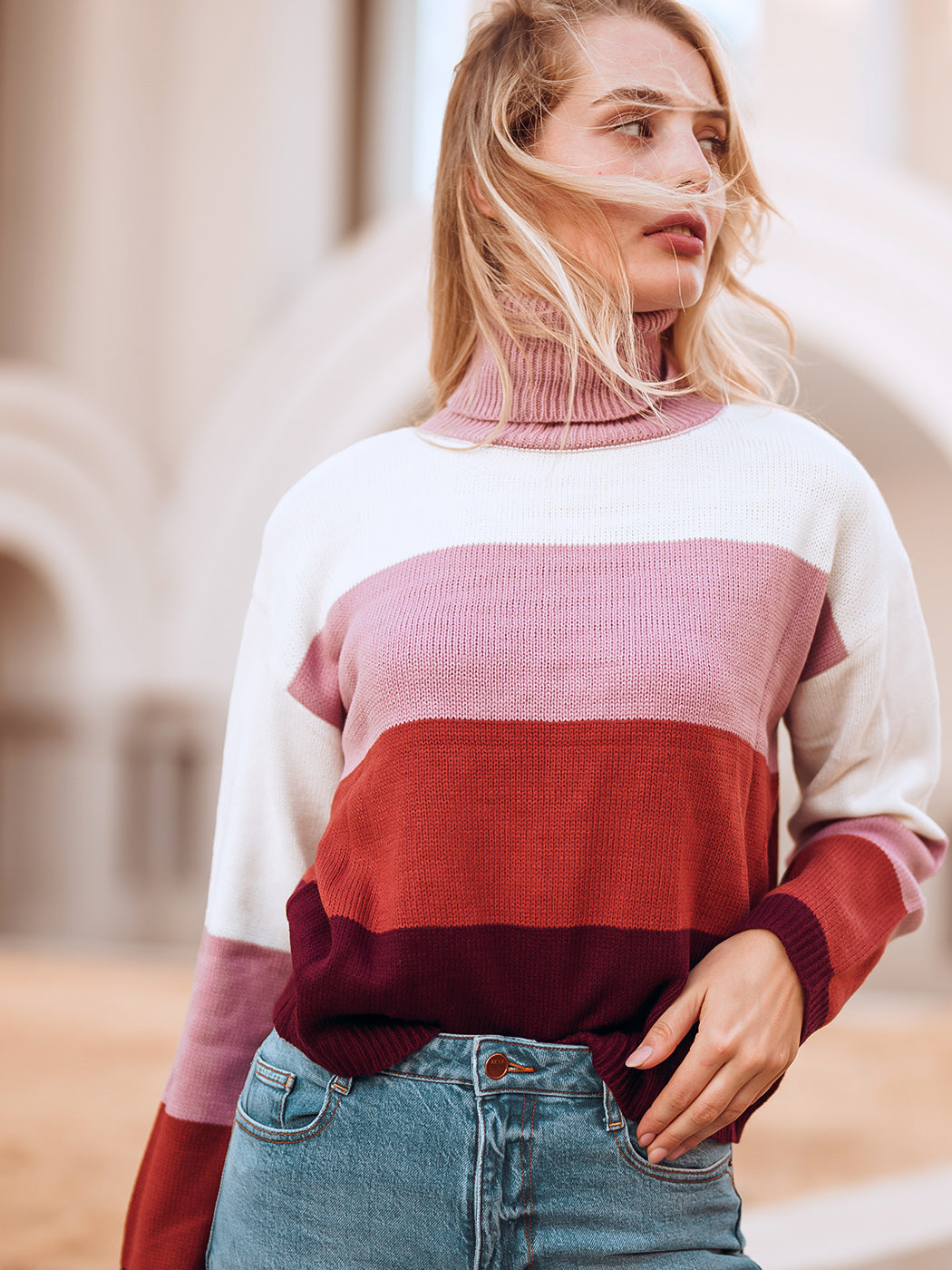 Color Blocked Cozy Sweater