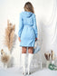 Quarter Zip Long Sleeve Hoodie Dress