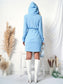 Quarter Zip Long Sleeve Hoodie Dress