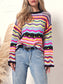 Cut Out Knitted Boho Sweater