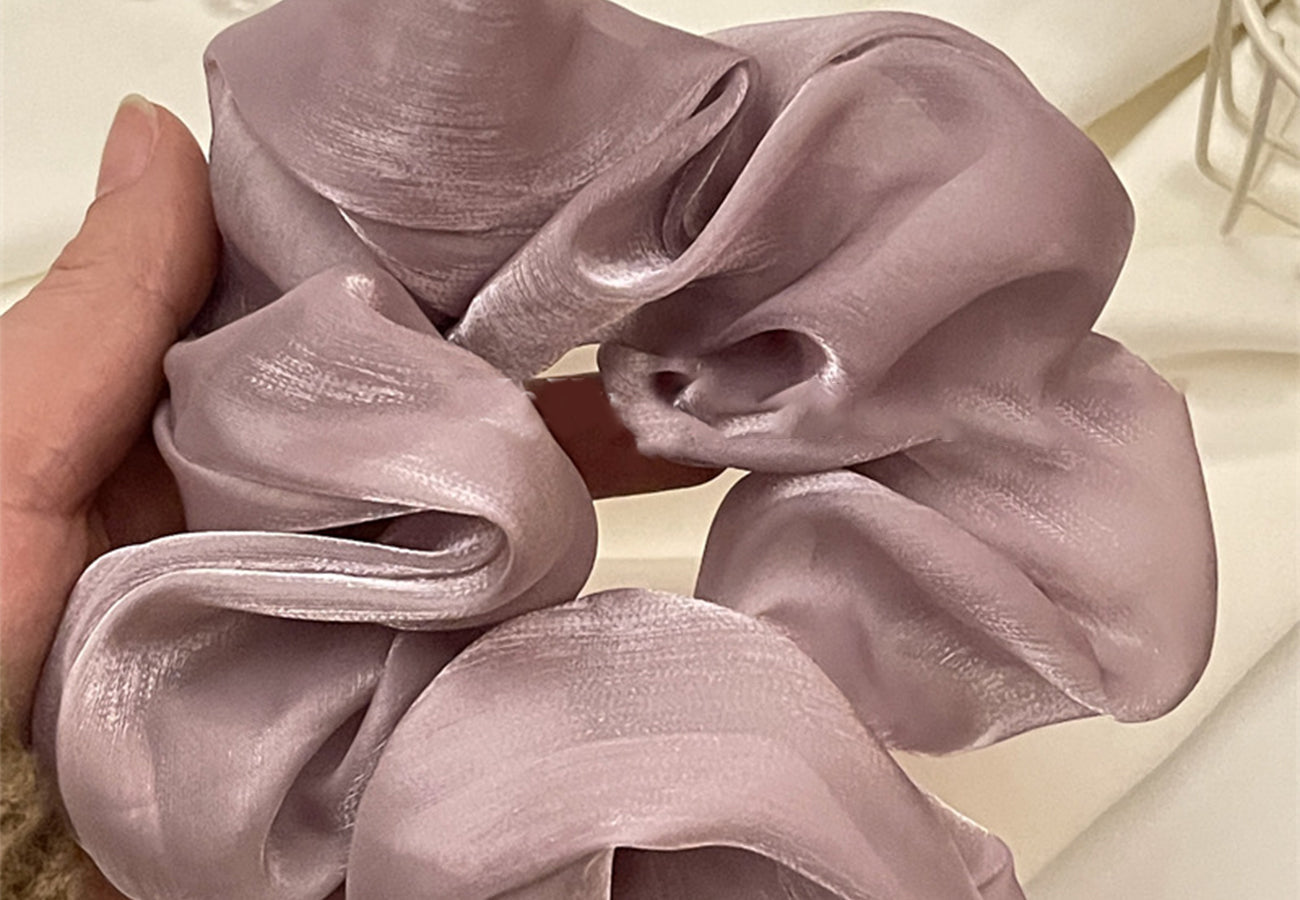 Mauve Ruched Scrunchie