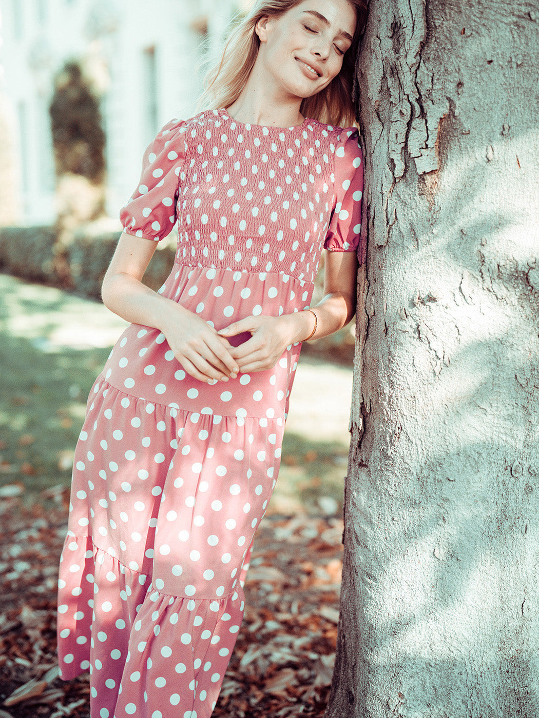 Tie Back Polka Dot Dress