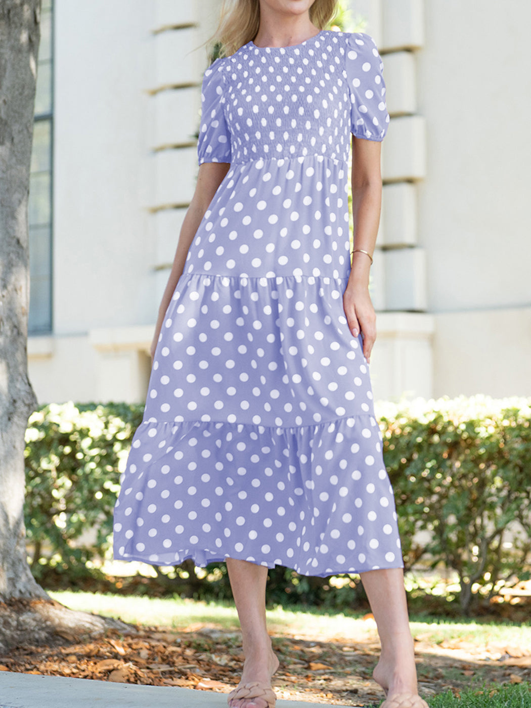 Tie Back Polka Dot Dress