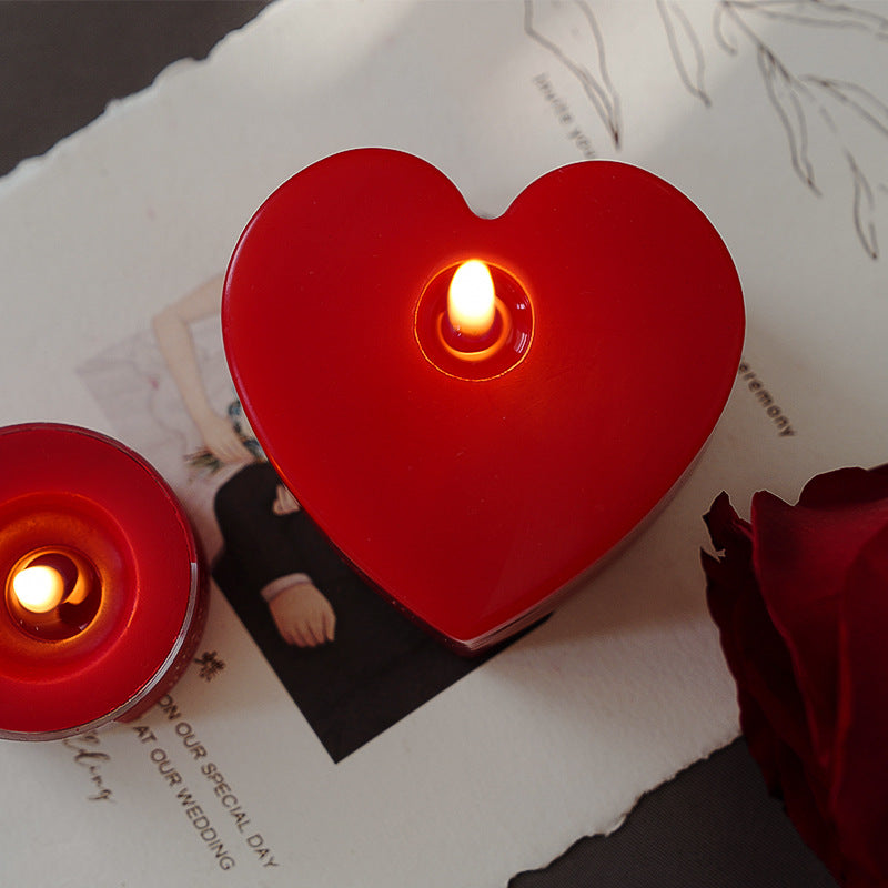 Romantic Heart Shaped Decorative Candle