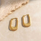 Textured U-Shaped 18K Gold-Plated Earrings