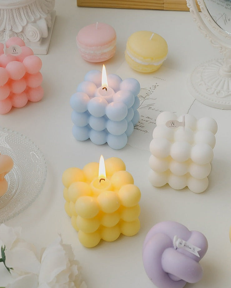 Trendy Bubble Cube Candle