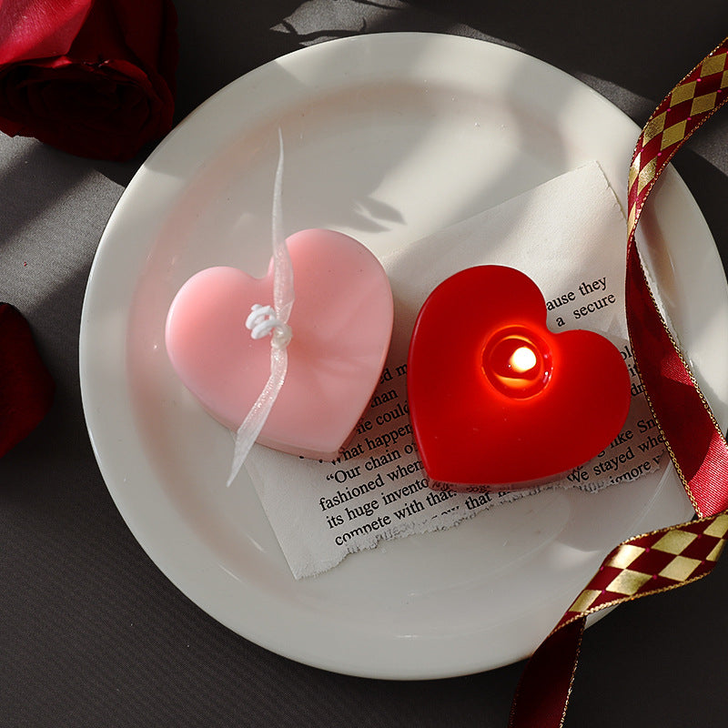 Romantic Heart Shaped Decorative Candle