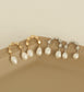 U-Shaped Beaded Earring with Natural Pearl