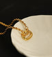 Buckle Twist Chain Gold Bracelet
