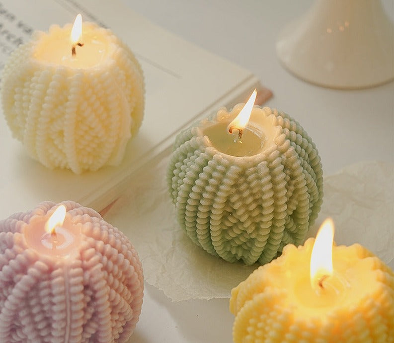 Yarn Ball Decorative Candle