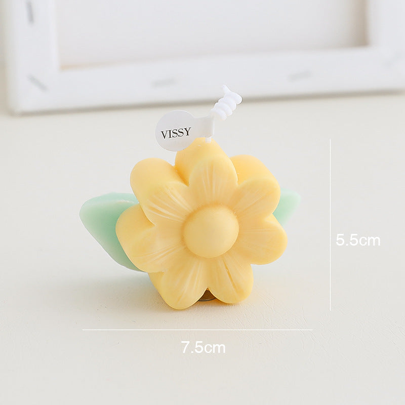 Flower Shaped Pastel Candle