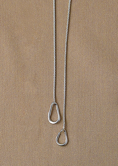 Simple Silver Slip-Through Necklace