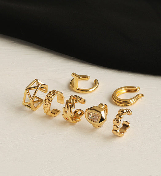 18K Gold Plated Ear Cuff Variety