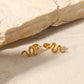 Twisting Snake 18K Gold-Plated Ear Studs