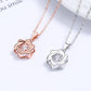 Six Pointed Star Spinning Crystal 925 Sterling Silver Necklace