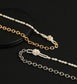 Asymmetrical Gold Chain Pearl Knot Necklace