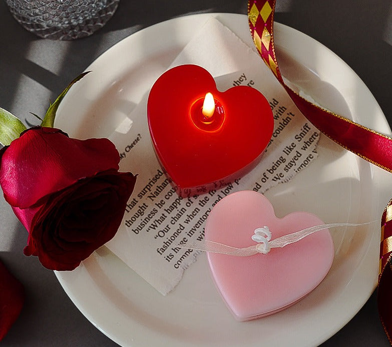 Romantic Heart Shaped Decorative Candle