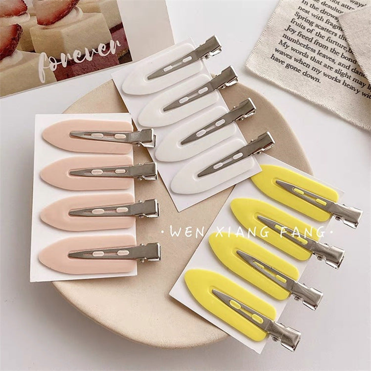 4pcs Solid Colored Wave Setting Clips