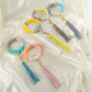 Colorful Beads & Tassels Key Chain Bracelet