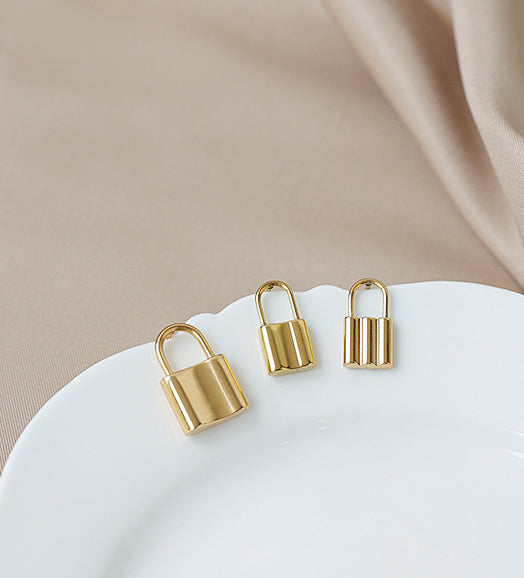 Small Locket Gold Earrings