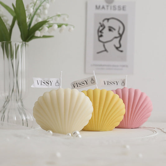 Pastel Seashell Small Candle