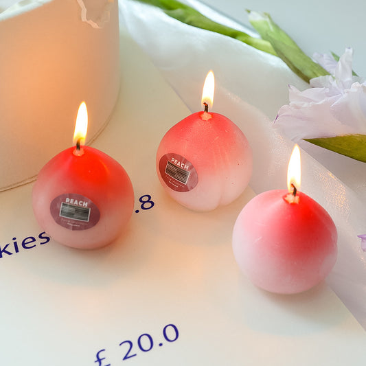 Pink Peach Decorative Candle