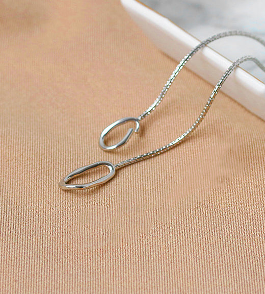 Simple Silver Slip-Through Necklace