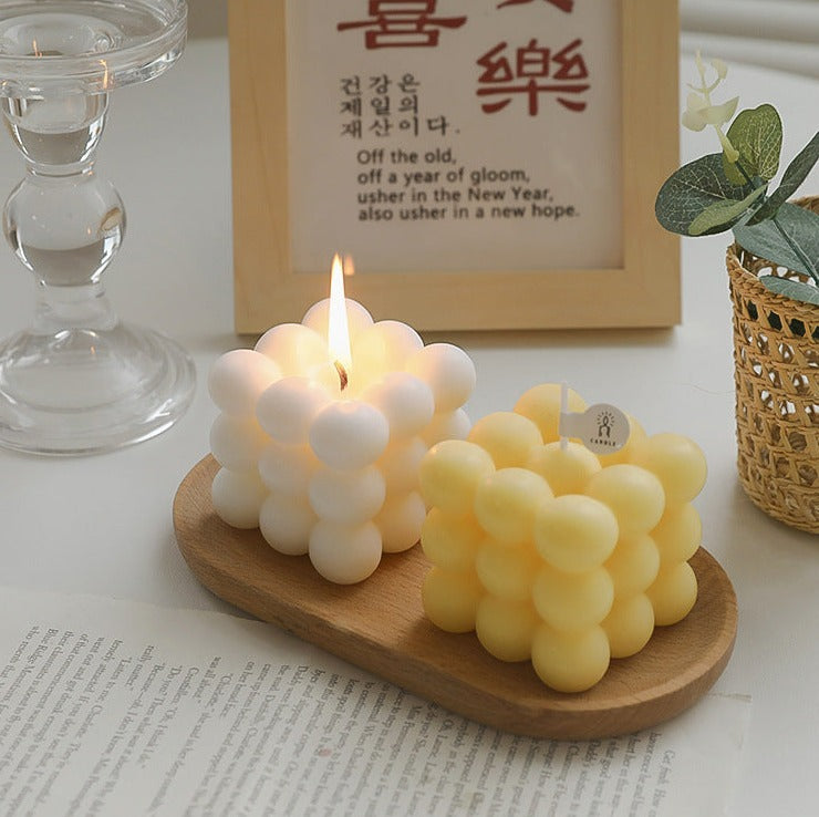 Trendy Bubble Cube Candle