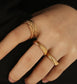 Nest & Snake Bone Gold Ring Variety