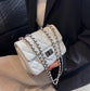 Classic Quilted Crossbody Bag with Clasp & Chain Strap