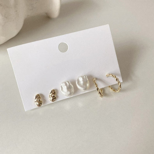 Variety Gold Stud Earrings