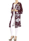 Embroidered Floral Butterfly Kimono Cover Up Cardigan