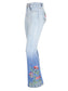 Classic Retro High Waist Long Denim Bell Bottom Jeans